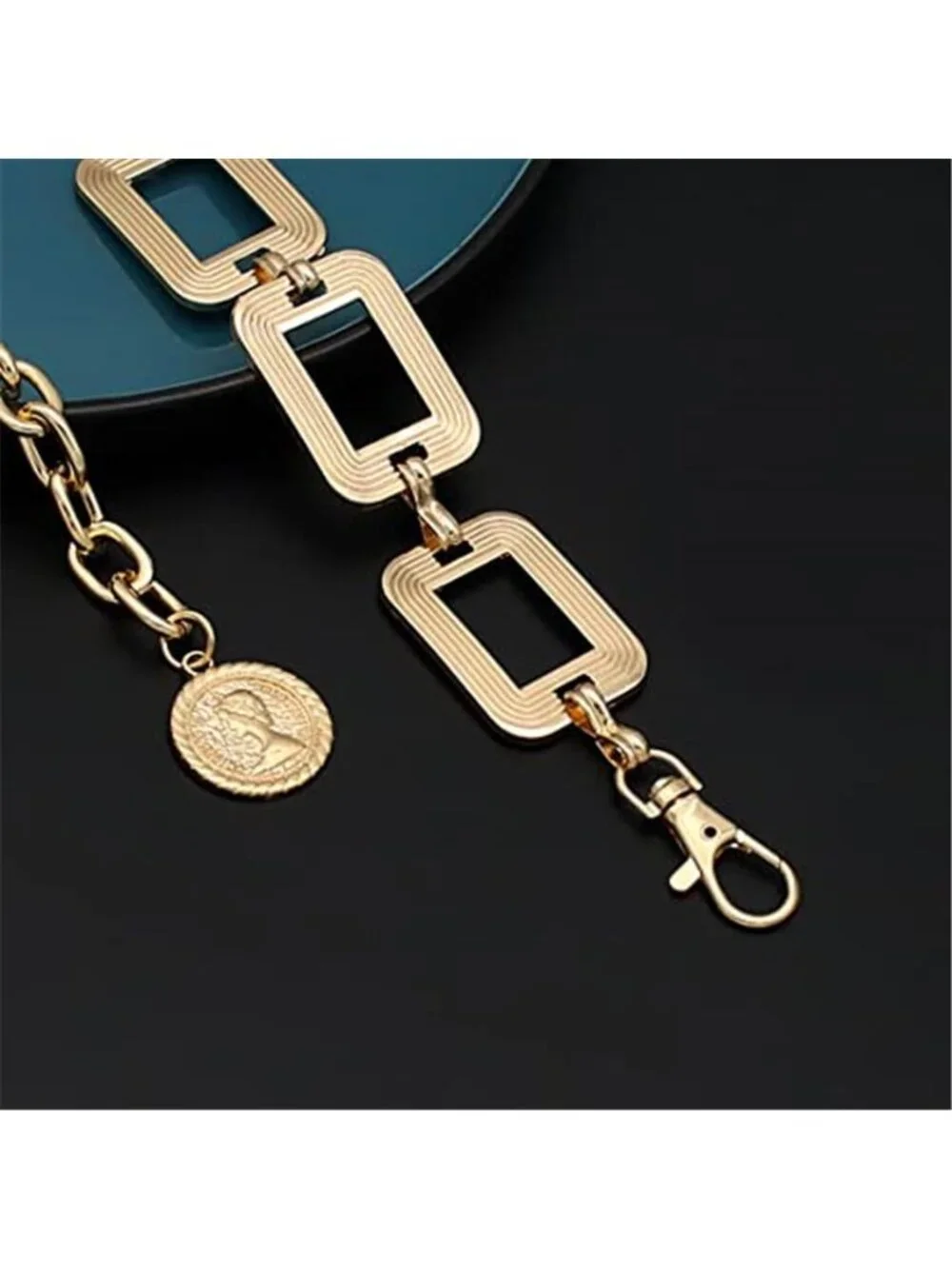 Women's Chain Belt Metal Waist Belt Chunky Belly Link Belt